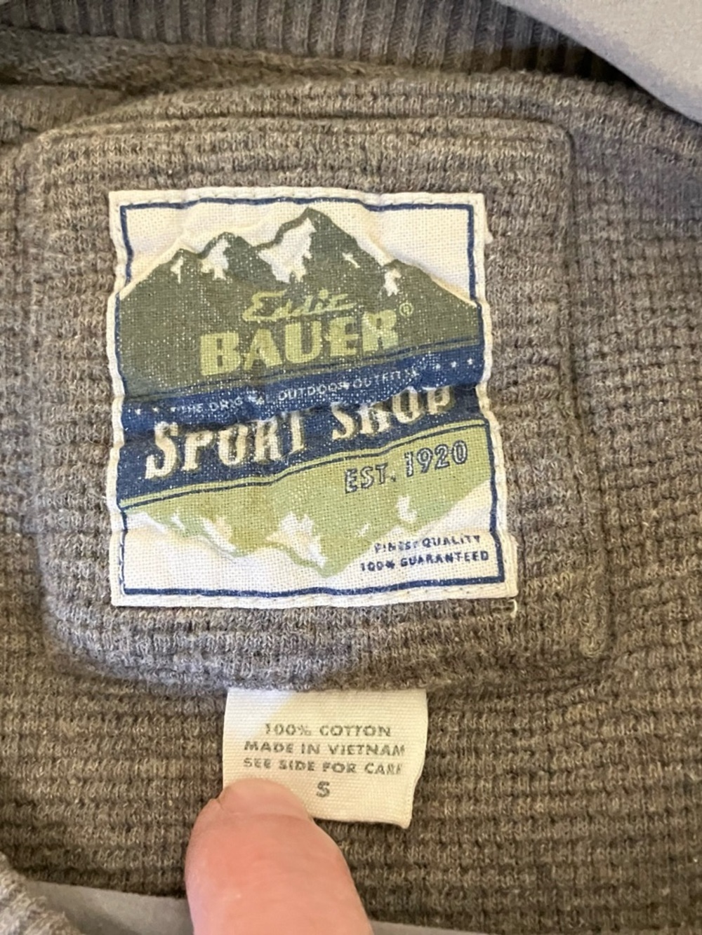Eddie Bauer Cotton Neutral Taupe Brown Knit Crewneck Sweater Women’s Size Small - Picture 3 of 3